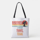 Bigfoot Waarneming In Travis Texas Tote Bag (Achterkant)