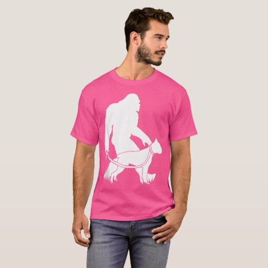 Bigfoot Walking Boxer Dog Funny Sasquatch Boxers F T-shirt (Voorkant volledig)