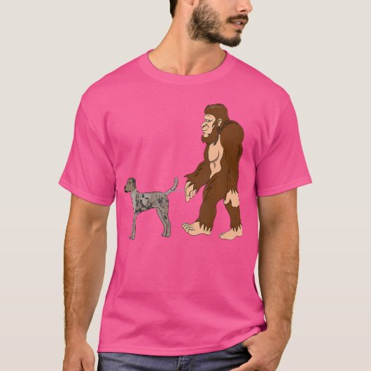 Bigfoot Walking Catahoula Leopard Dog Shirt Ufo Be (Voorkant)