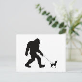 Bigfoot Walking Chihuahua Briefkaart (Staand voorkant)