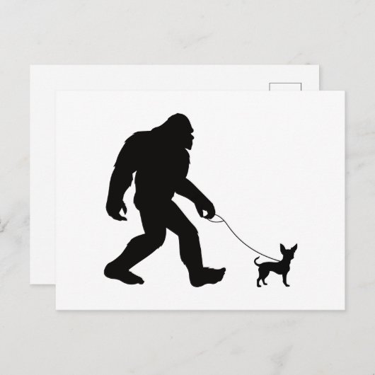 Bigfoot Walking Chihuahua Briefkaart (Voorkant / Achterkant)