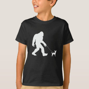 Bigfoot Walking Chihuahua T-shirt