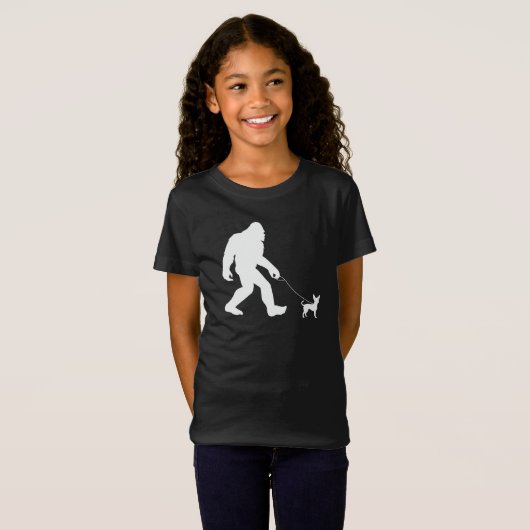 Bigfoot Walking Chihuahua T-shirt (Voorkant volledig)