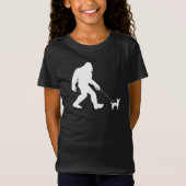 Bigfoot Walking Chihuahua T-shirt (Voorkant)