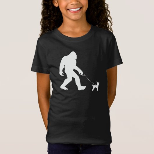 Bigfoot Walking Chihuahua T-shirt (Voorkant)