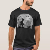 Bigfoot Walking Dachshund Dog Sasquatch Halloween T-shirt (Voorkant)