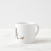 Bigfoot Walking Dachshund Sasquatch Doxie Dog Gift Espresso Kop (Voorkant rechts)