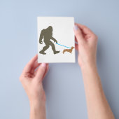 Bigfoot Walking Dachshund Sasquatch Doxie Dog Gift Flyer (Hand)