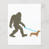 Bigfoot Walking Dachshund Sasquatch Doxie Dog Gift Flyer (Voorkant)