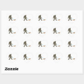 Bigfoot Walking Dachshund Sasquatch Doxie Dog Gift Hart Sticker (Vel)