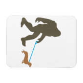 Bigfoot Walking Dachshund Sasquatch Doxie Dog Gift Magneet (Horizontaal)