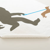 Bigfoot Walking Dachshund Sasquatch Doxie Dog Gift Sherpa Deken (3/4)