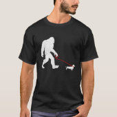 Bigfoot Walking Dachshund Weiner Dog Sasquatch Gif T-shirt (Voorkant)