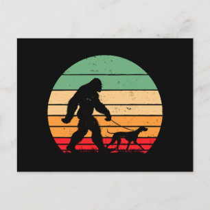 Bigfoot Walking Duitse kortharige aanwijzer hond V Briefkaart