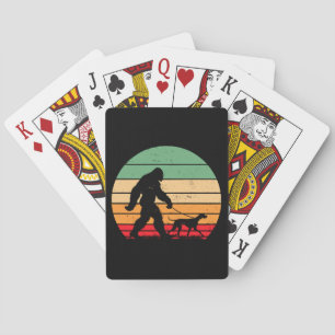 Bigfoot Walking Duitse kortharige aanwijzer hond V Pokerkaarten