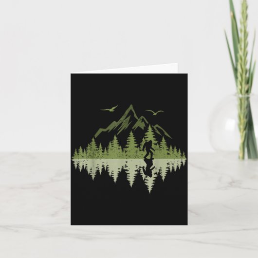 Bigfoot Walking Forest Sasquatch Woods Parks Men W Kaart (Voorkant)