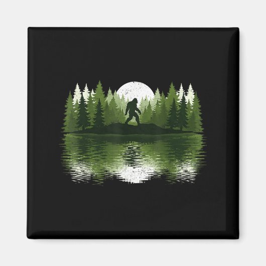 Bigfoot Walking Forest Sasquatch Woods Parks Men W Magneet (Voorkant)