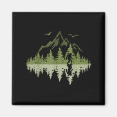 Bigfoot Walking Forest Sasquatch Woods Parks Men W Magneet (Voorkant)