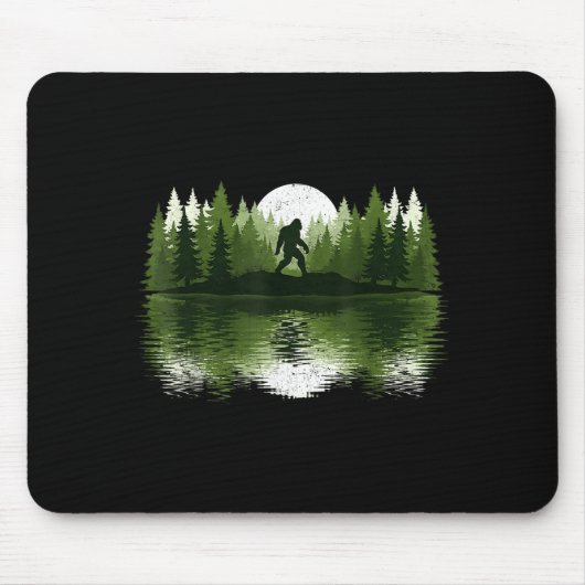 Bigfoot Walking Forest Sasquatch Woods Parks Men W Muismat (Voorkant)