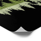 Bigfoot Walking Forest Sasquatch Woods Parks Men W Poster (Hoek)