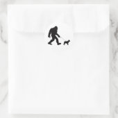 Bigfoot Walking French Bulldog Ronde Sticker (Tas)