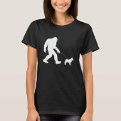 Bigfoot Walking French Bulldog T-shirt (Voorkant)