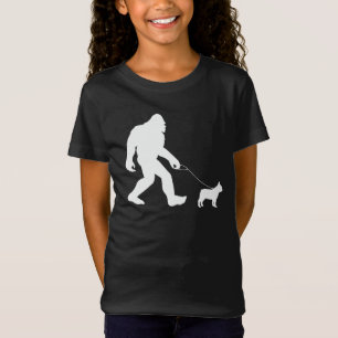 Bigfoot Walking French Bulldog T-shirt