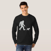 Bigfoot Walking French Bulldog T-shirt (Voorkant volledig)