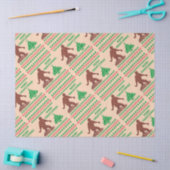Bigfoot Walking Funny Kerstfeestay Print Tissuepapier (Craft)
