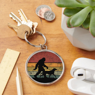 Bigfoot Walking Labrador Retriever Dog Sleutelhanger