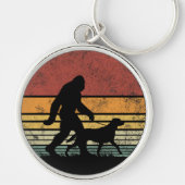 Bigfoot Walking Labrador Retriever Dog  Sleutelhanger (Voorkant)