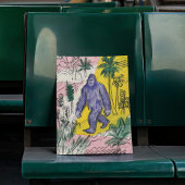 Bigfoot Walking Poster Print Wall Art