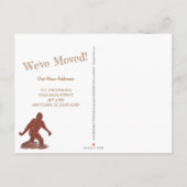 Bigfoot Walking Sasquatch Cute Funny New Address Aankondigingskaart (Achterkant)