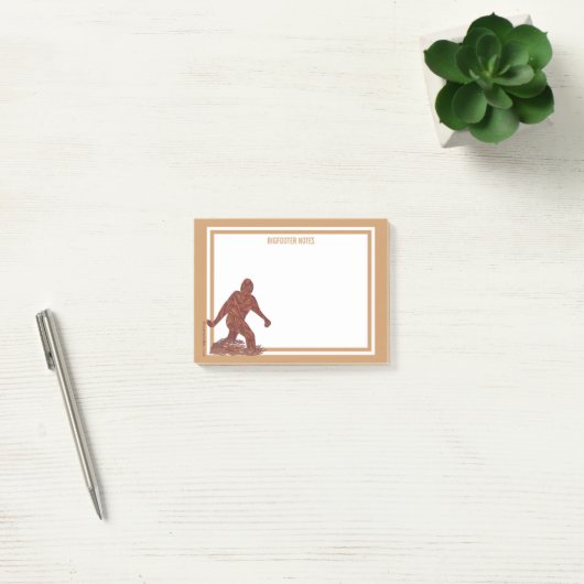 Bigfoot Walking Sasquatch Fun Bigfooter Opmerkinge Post-it® Notes (Kantoor)
