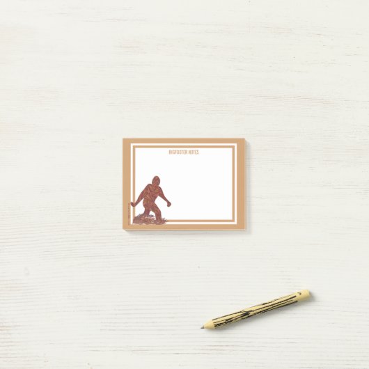 Bigfoot Walking Sasquatch Fun Bigfooter Opmerkinge Post-it® Notes (Op bureau)