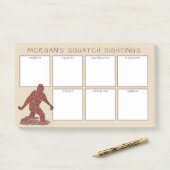 Bigfoot Walking Sasquatch Funny Sightings Post-it® Notes (Op bureau)