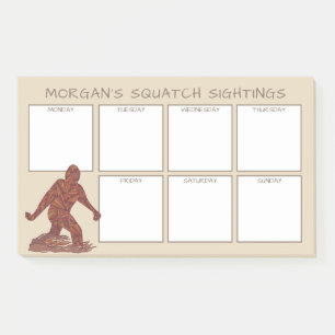 Bigfoot Walking Sasquatch Funny Sightings Post-it® Notes