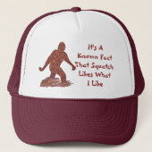 Bigfoot Walking Sasquatch Geeky Squatch Facts Trucker Pet (Voorkant)