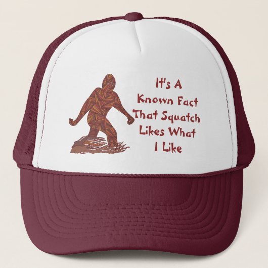Bigfoot Walking Sasquatch Geeky Squatch Facts Trucker Pet (Voorkant)