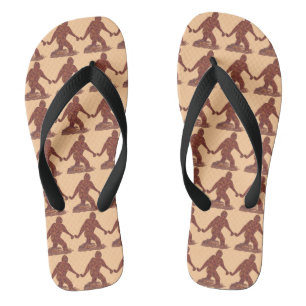 Bigfoot Walking Sasquatch Pattern Funny Footwear Teenslippers
