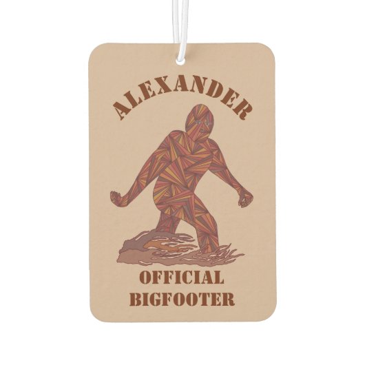 Bigfoot Walking Sasquatch Zoete Ruikende Squatch Luchtverfrisser (Achterkant)