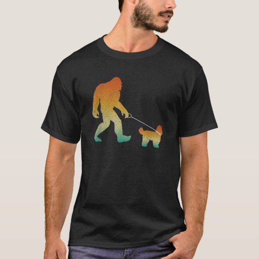 Bigfoot Walking Shih Tzu Funny Sasquatch Pet Dog   T-shirt (Voorkant)