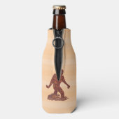 Bigfoot Walking Squatch Cool Officiële Bigfooter Flesjeskoeler (Fles Achterkant)