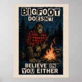 Bigfoot Wall Art  Retro Zine Poster Print (Voorkant)