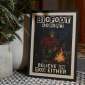 Bigfoot Wall Art  Retro Zine Poster Print