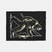 Bigfoot Walleye Hunting Angler Sasquatch Walleye F Fleece Deken (Voorkant (Horizontaal))
