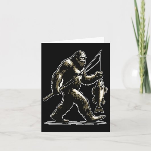 Bigfoot Walleye Hunting Angler Sasquatch Walleye F Kaart (Voorkant)