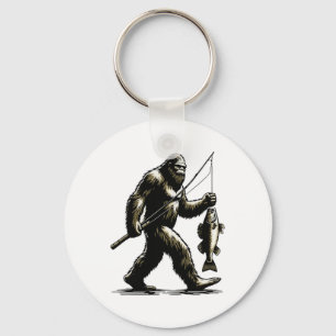 Bigfoot Walleye Jacht Hengelaar Sasquatch Walleye Sleutelhanger