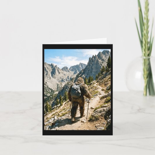 Bigfoot wandelen grappige sasquatch backpacken kaart (Voorkant)