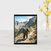 Bigfoot wandelen grappige sasquatch backpacken kaart (Gele Bloem)